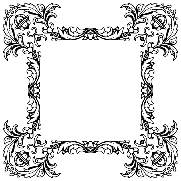 SVG Frame made of leaves