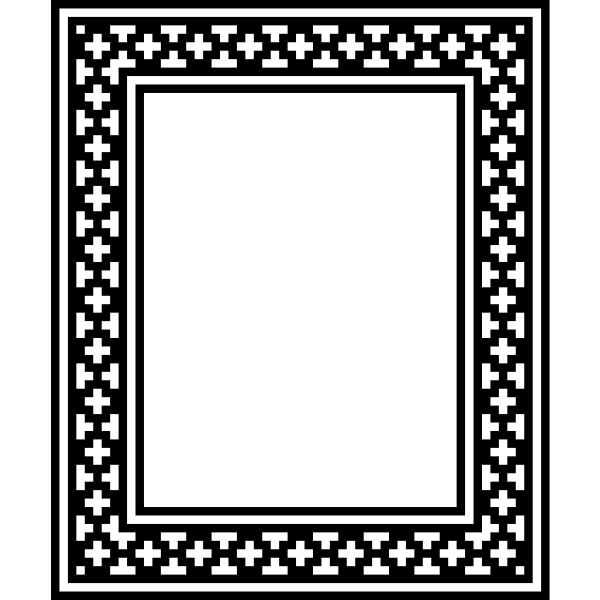SVG Frame rectangle black and white