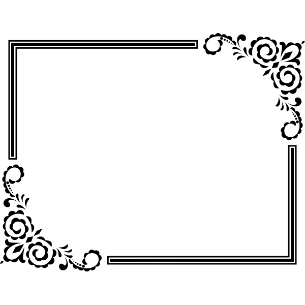 SVG Frame with flower details