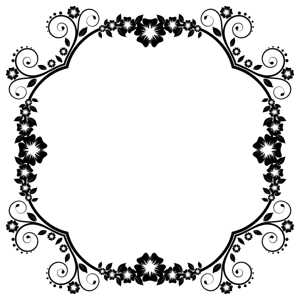 SVG Frame with flowers