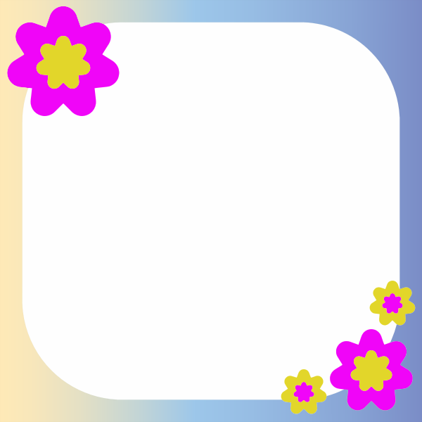 SVG Frame with flowers 2