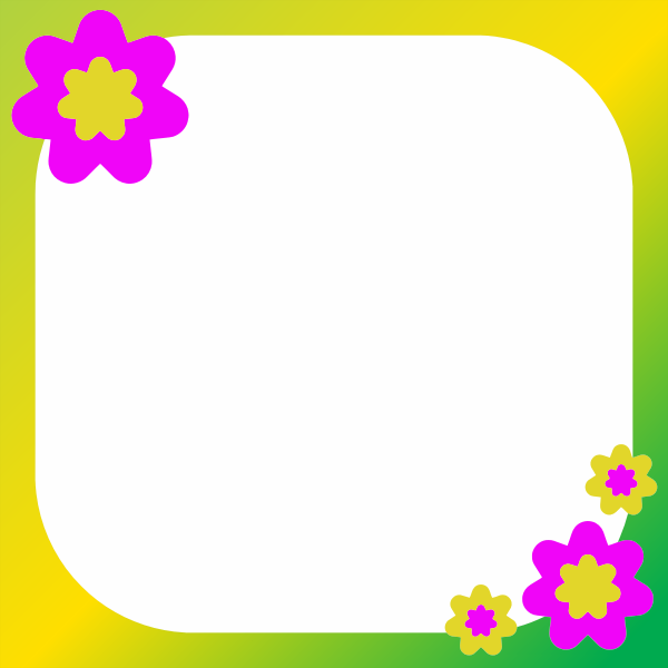 SVG Frame With Flowers 3
