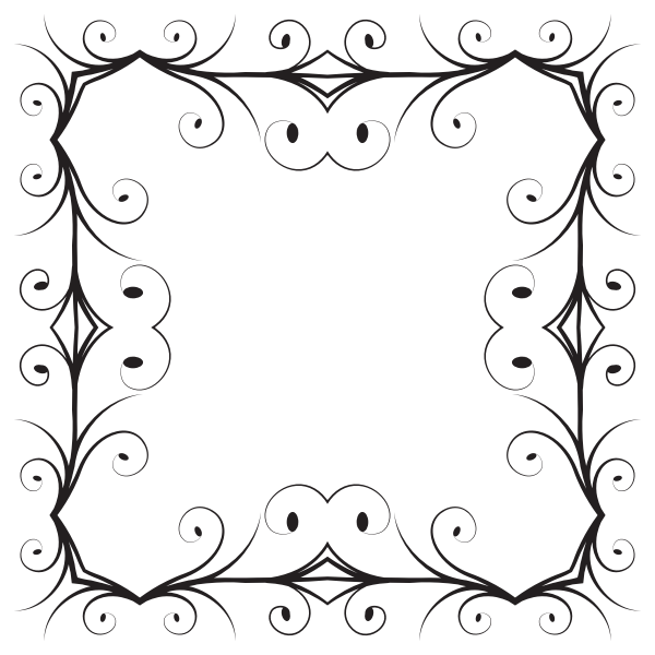 SVG Frame with leafy design