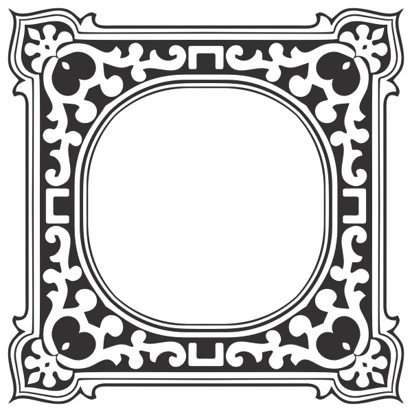 SVG Frame with leaves