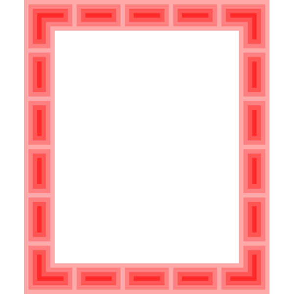 SVG Frame with red pattern