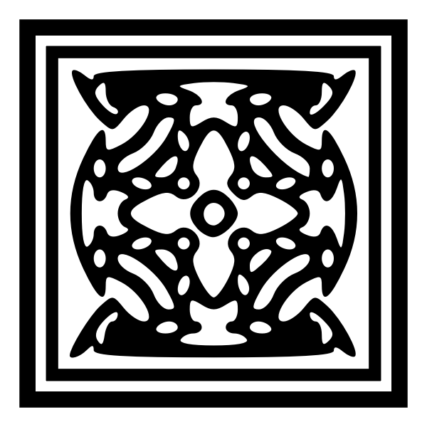 SVG Framed black and white decoration