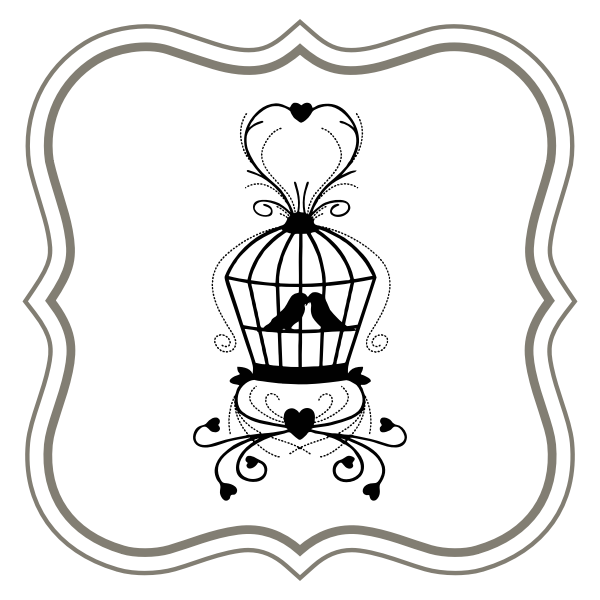 SVG Framed love birds