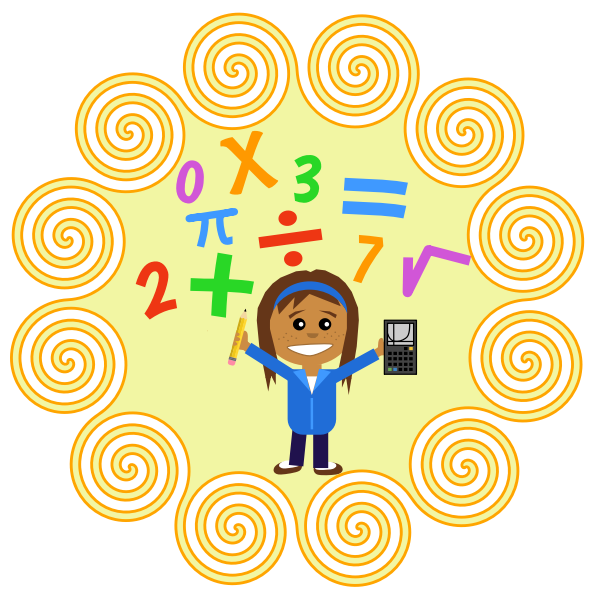 SVG Framed Math Girl