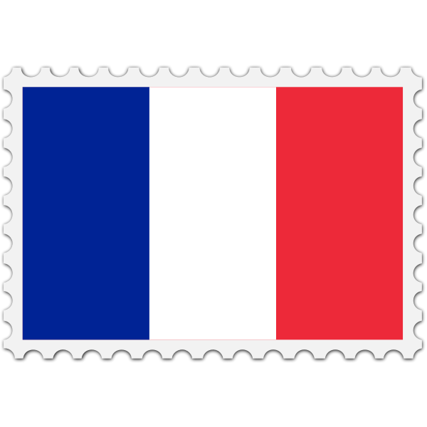 SVG France flag stamp