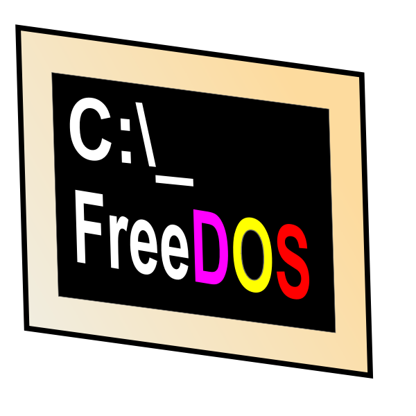 SVG Free DOS icon vector image