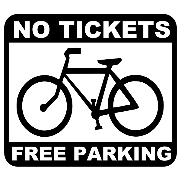 SVG Free parking for bicycles sign vector illustration