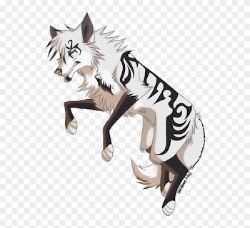Svg Free Sled Drawing Anime - Anime Wolf Animal