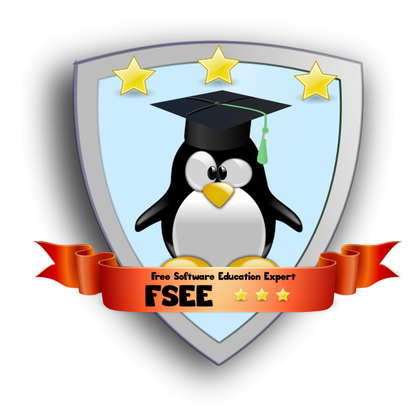 SVG Free Software Education Expert Bagde