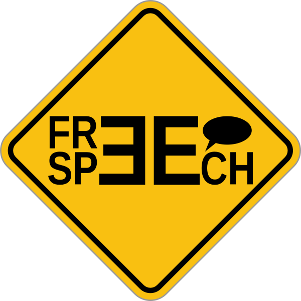 SVG Free speech sign