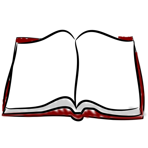 SVG Freehand drawing of an open book