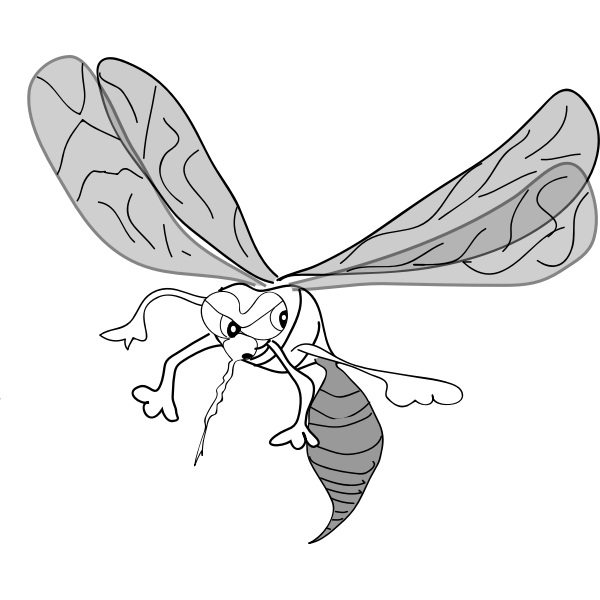 SVG FREEHAND MOSQUITO