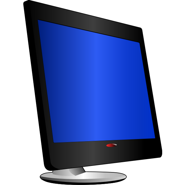 SVG Freestanding LCD monitor vector image