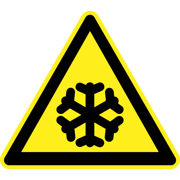 SVG Freezing hazard warning sign vector image