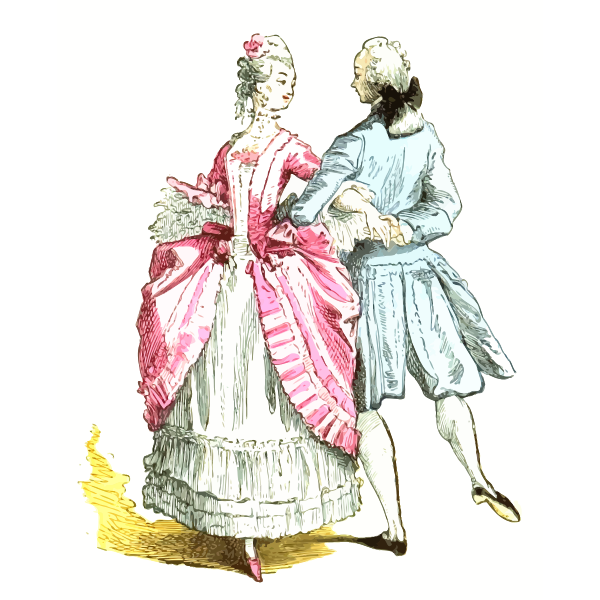 SVG French ballroom costumes