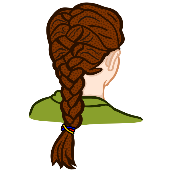 SVG french braid - coloured
