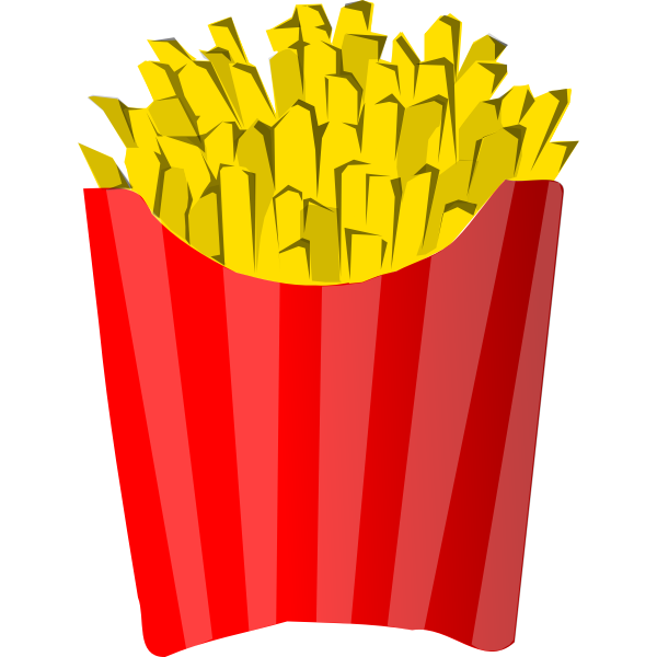 SVG French fries in box vector clip art