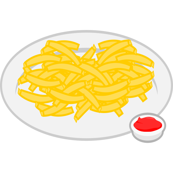 SVG French fries plate