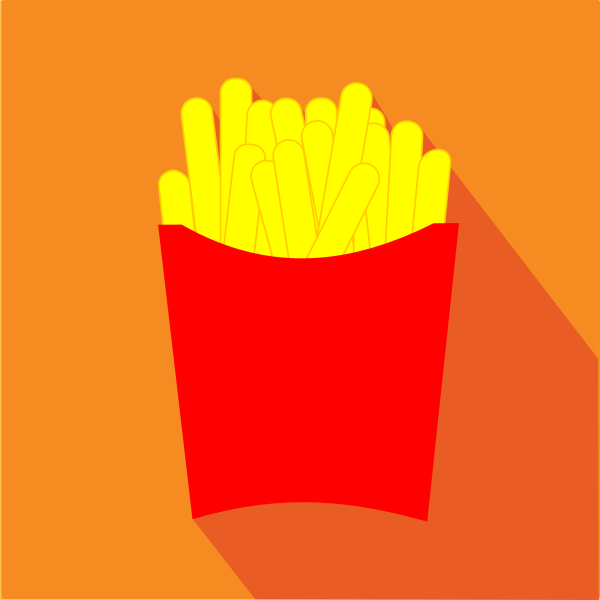 SVG French fries symbol