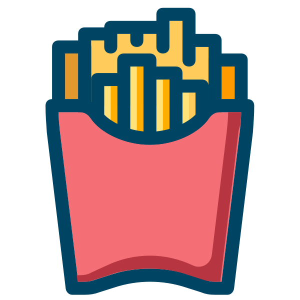 SVG French fries vector image