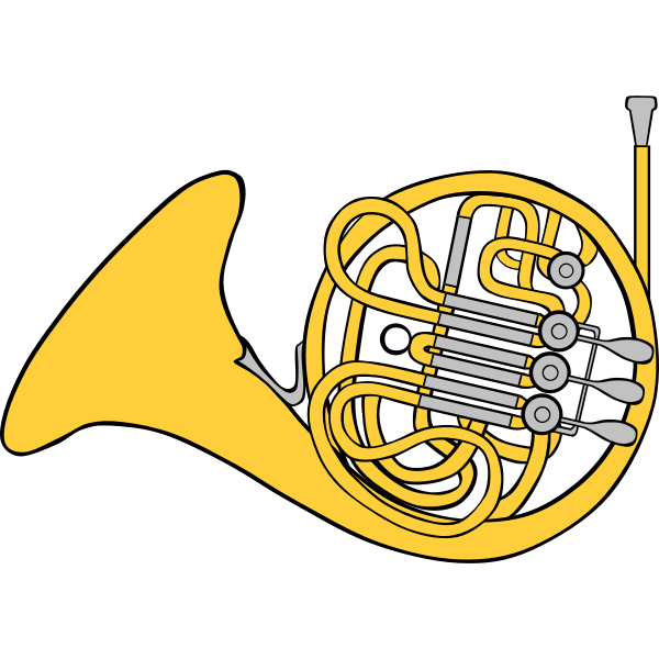 SVG French horn vector clip art