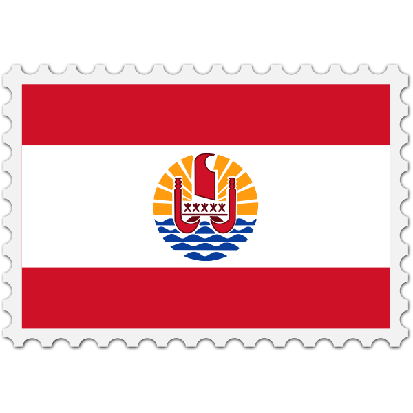 SVG French Polynesia flag stamp