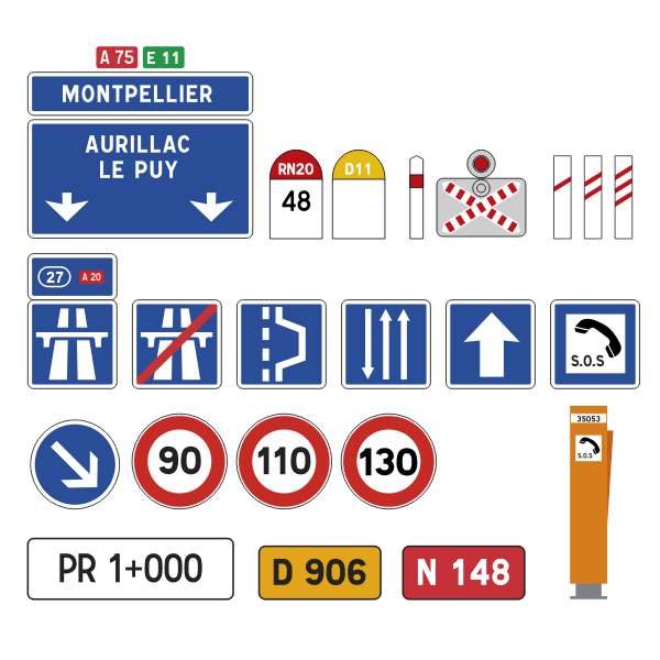 SVG French road signs