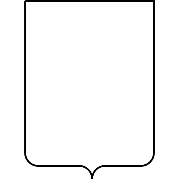 SVG French Shield Outline Vector