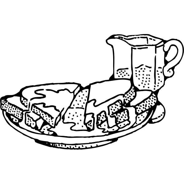 SVG French toast vector drawing