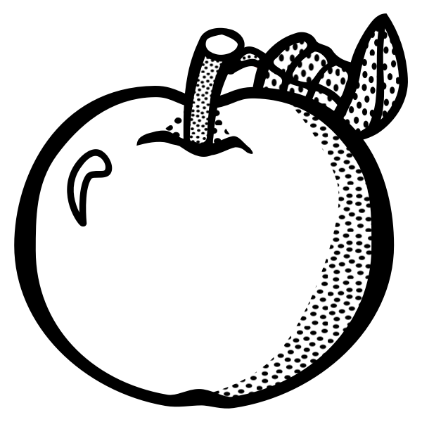 SVG Fresh apple vector line art vector graphics
