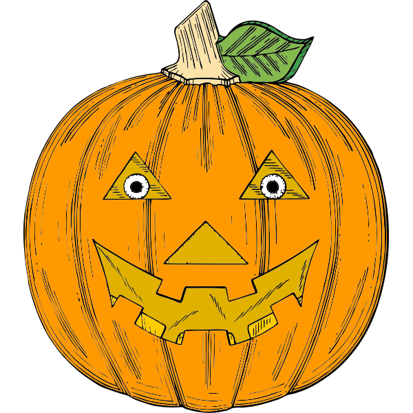 SVG Fresh Halloween pumpkin vector clip art