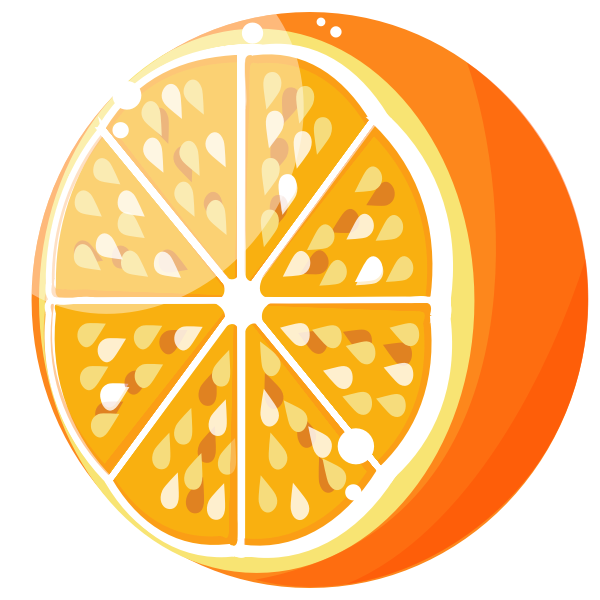 SVG Fresh orange half