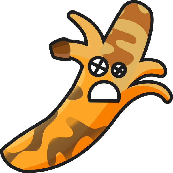 SVG Fried cartoon banana