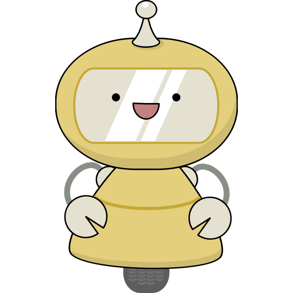 SVG Friendly robot in yellow
