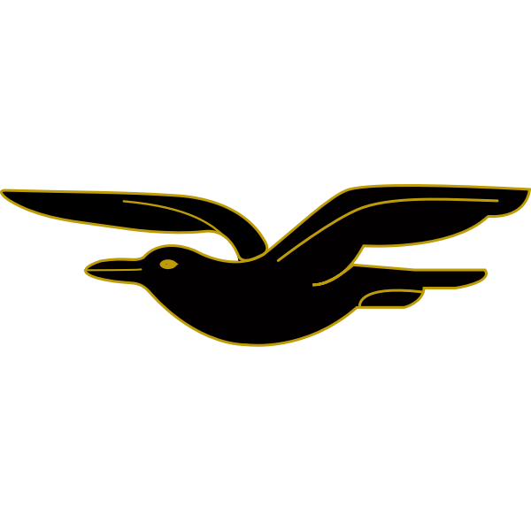 SVG Frigate bird flying
