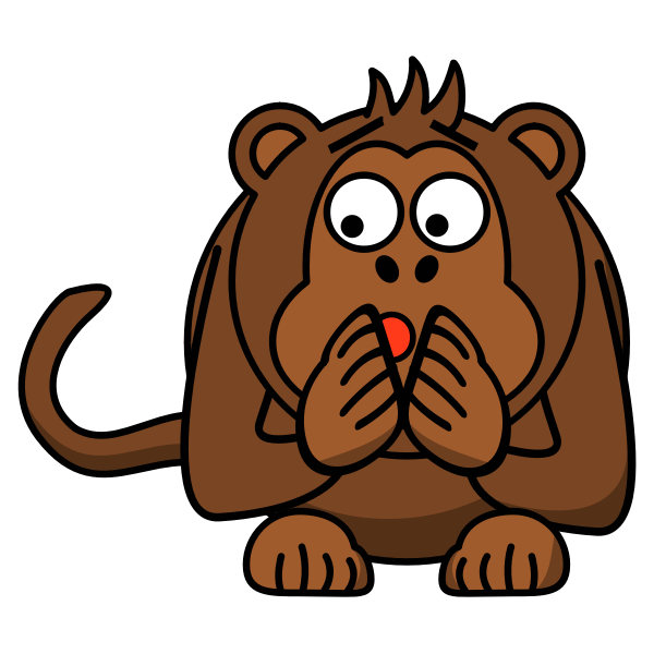 SVG Frightened ape