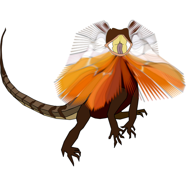 SVG Frill-necked lizard dragon