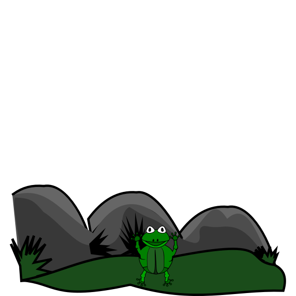SVG frog in landscape