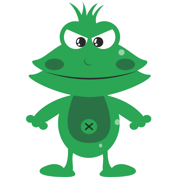 SVG Frog man design vector clip art