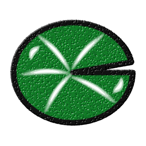 SVG Frog On Bluish Pond
