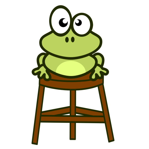 SVG Frog on stool