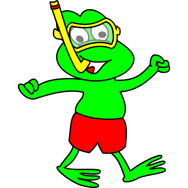 SVG Frog on the beach