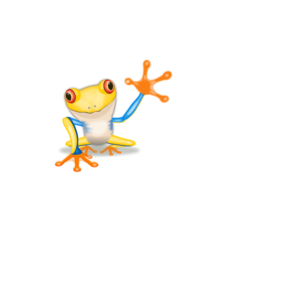 SVG Frog saying hi