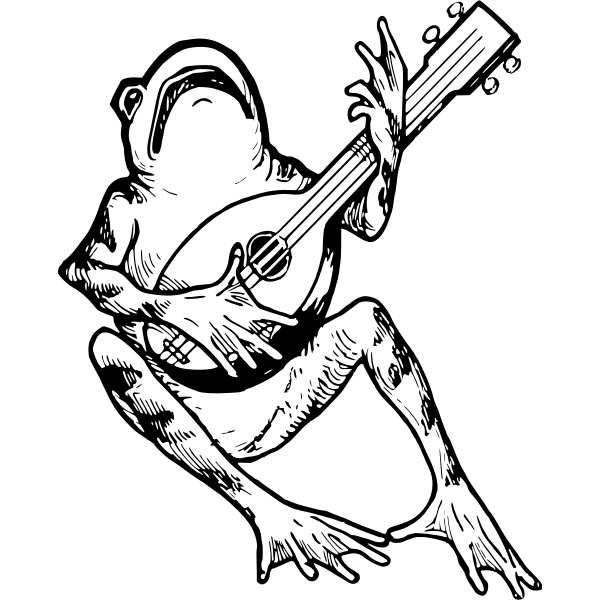 SVG Frog with mandolin