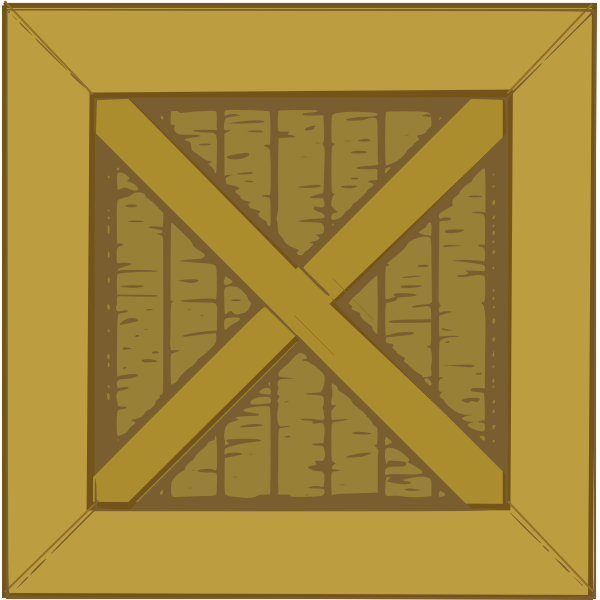 SVG Front of a typical packing crate vector image