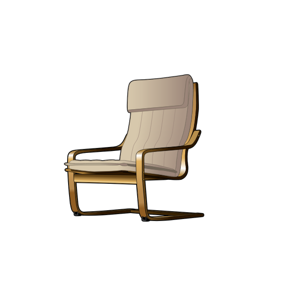 SVG Front view of desk chair vector drawing